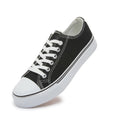 Iarus Womens Canvas Shoes Low top Sneakers for Womens Fashion Casual Shoes Walking Comfortable Shoes(black07.5)