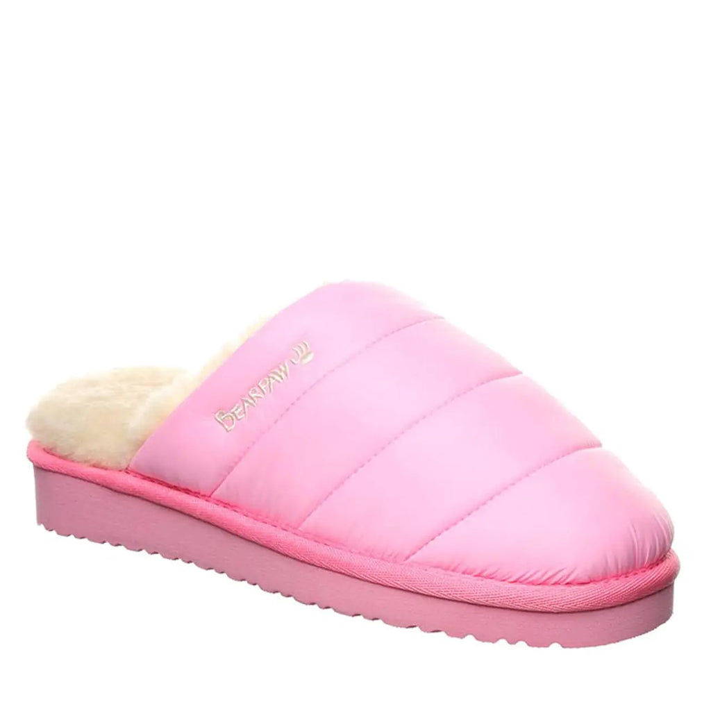 BEARPAW Womens Puffy Pink Size 8 | Womens Slippers | Womens Shoes | Comfortable & Light-Weight