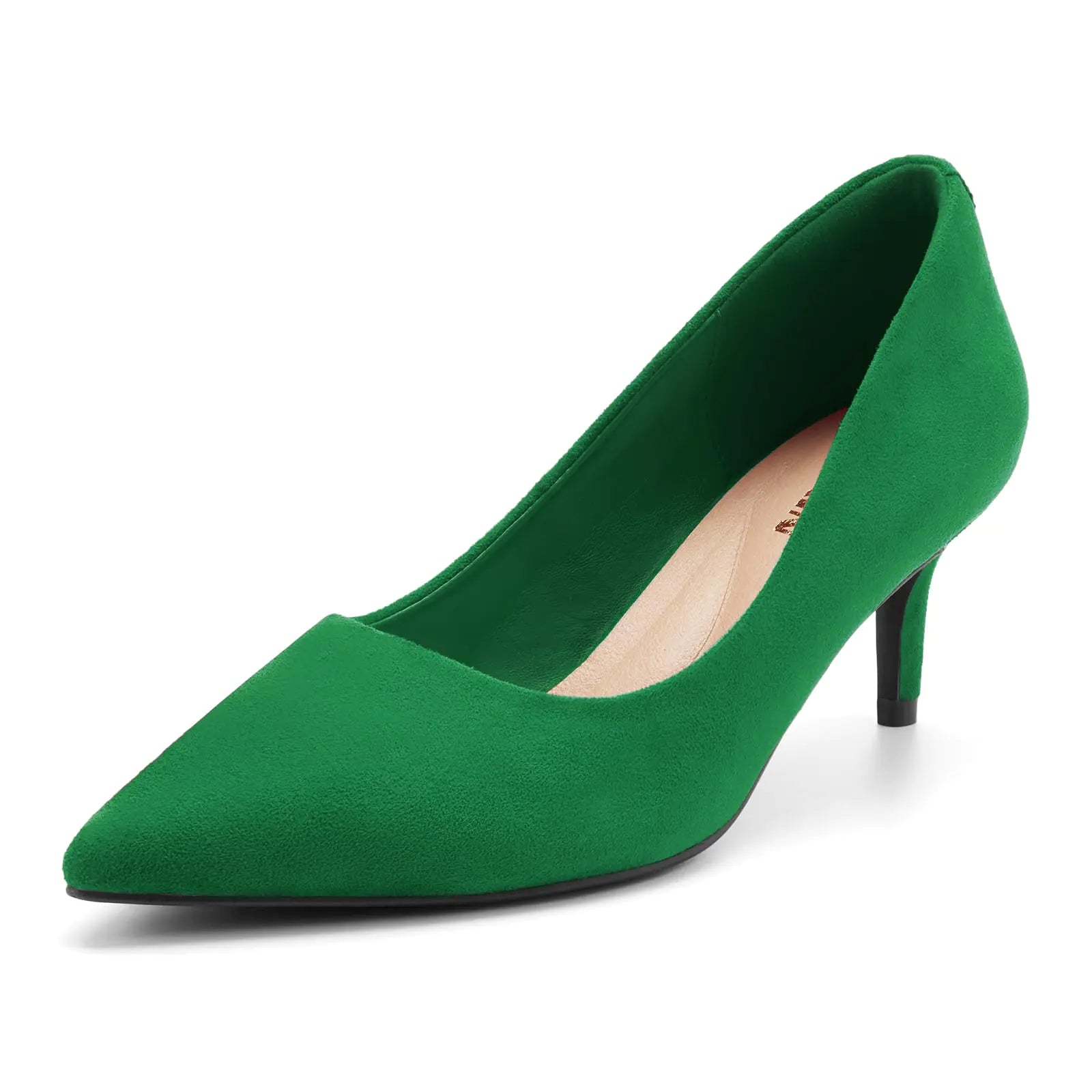 ZURIN Womens Pointed Toe Comfortable Stiletto Heels Closed Toe Dress Pumps Shoes for Wedding Work Office Business Green